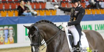 11.01.2026 - Katharina Hemmer (GER) gewinnt mit Special Gold PCH das LVM Dressur Championat beim Agravis Cup Münster (Foto: Jenny Musall)