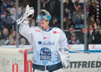 Hendrik Haukeland (Straubing Tigers) im Spiel gegen die Iserlohn Roosters am 25.1.2026 (Foto: Jenny Musall)